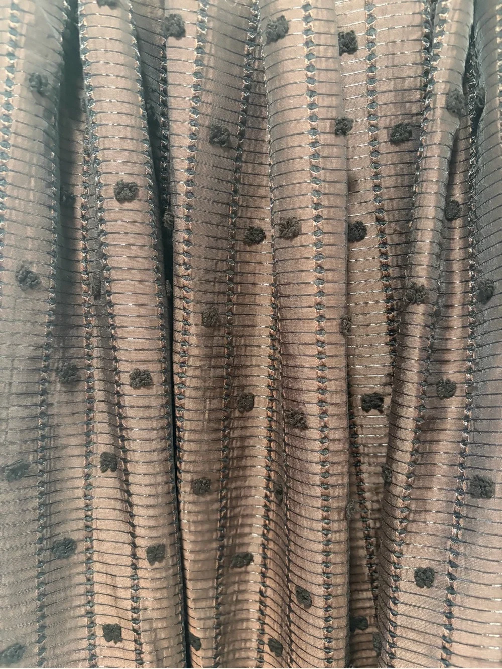 J.Crew NWT size Medium Shift Midi Dress in Textured Dot Inky Espresso Dark Brown